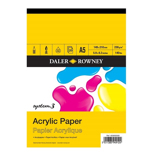 Daler Rowney System3 Acryl Papier 230 g/m2 A5