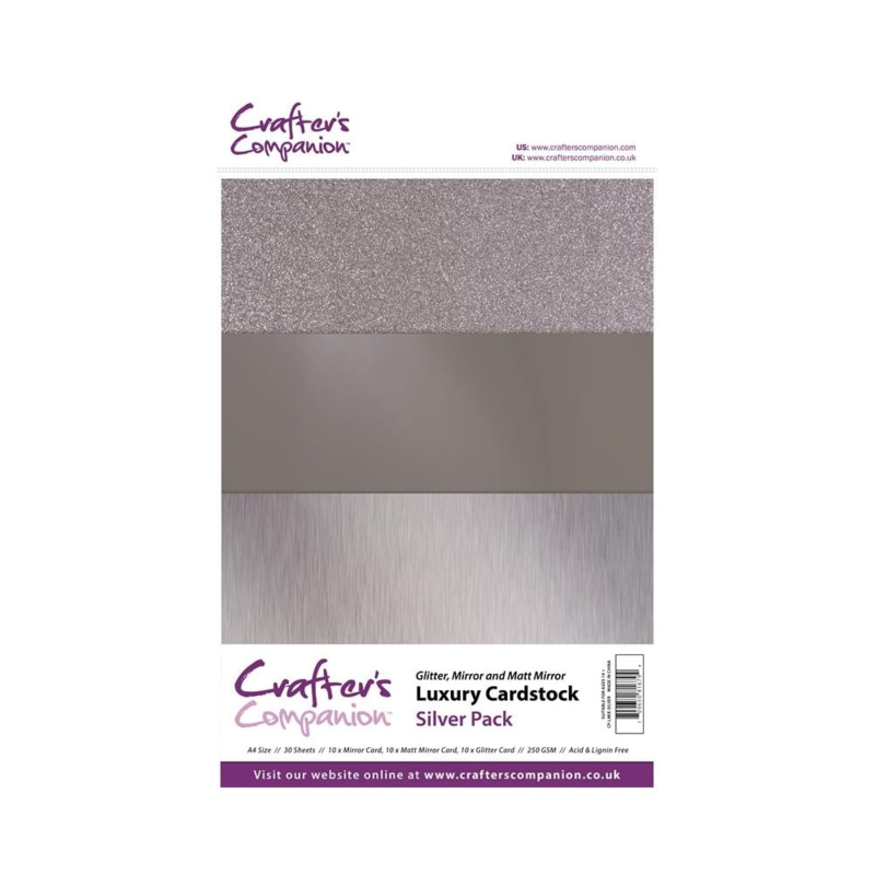 Luxury Cardstock Pack A4 Silver