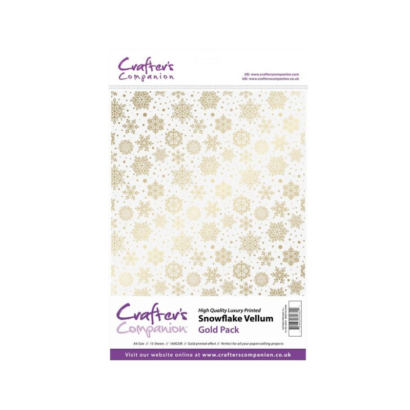 Snowflake Vellum Gold pack A4