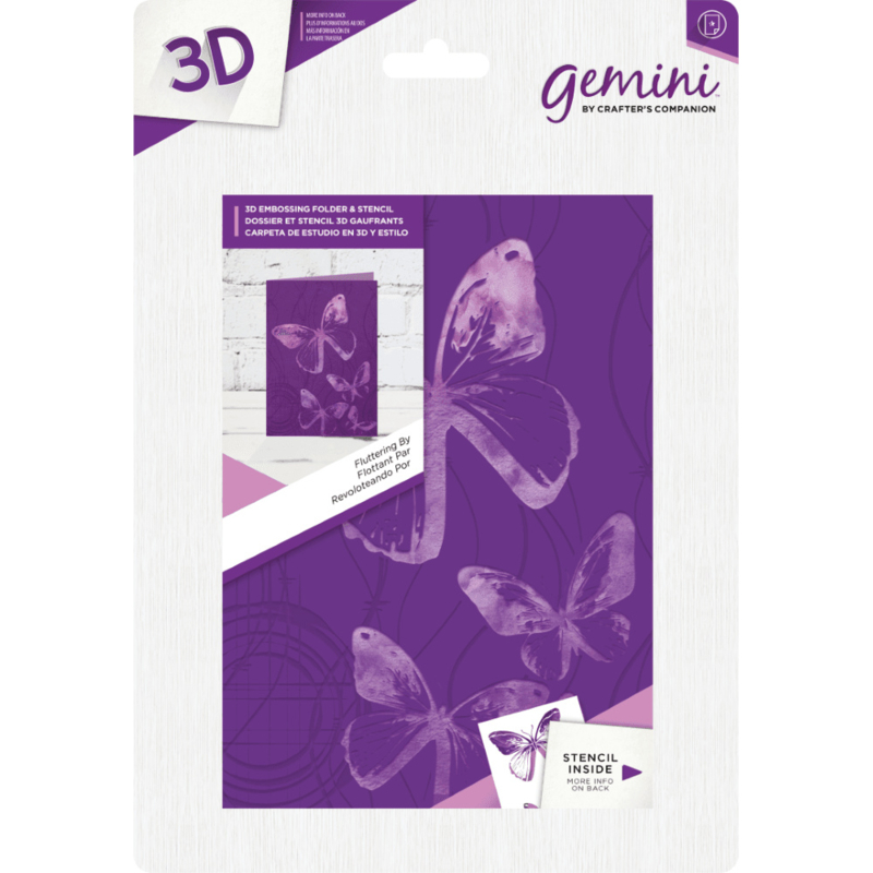 Gemini 3D Embossing Map & Stencil - Fluttering By