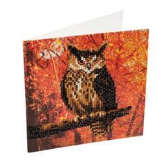 Crystal Card Kit  Diamond Painting Autumn Owl