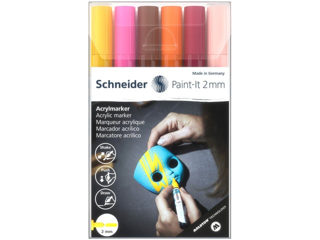 Acryl Marker Schneider Paint-it 310 2mm etui 6st. Colour