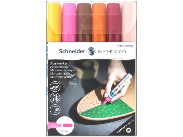 Acryl Marker Schneider Paint-it 310 4mm etui 6st. Colour