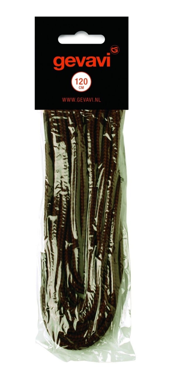 Gevavi veters rond zwart 120 cm