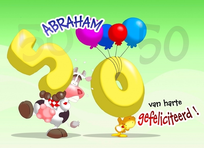 Felicitatiekaart Abraham 50