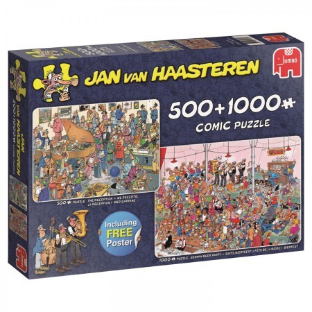 Puzzel Jan van Haasteren De receptie en Duits bierfeest 1000 stukjes en 500 stukjes (online uitverkocht)