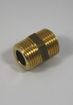 Koppelstuk voor RVS ribbelbuizen DN12 met brede rand voor pakking ring bij wartelmoeren