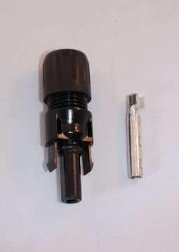 MC-4 plug voor kabel 4-6mm2 (+) met buitendiameter 3 - 6mm