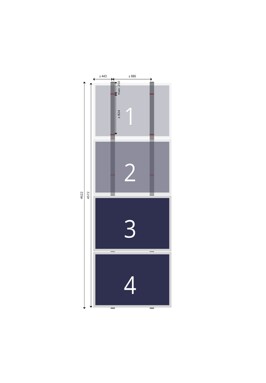 Clickfit EVO pannendak montageset landscape voor 4 panelen 177,2x113,4cm. Alleen samen met panelen te bestellen!