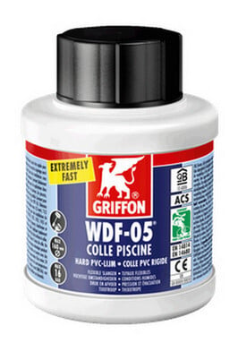 Griffon WDF-05, speciale PVC lijm voor zwembaden 250ml, flacon met borstel