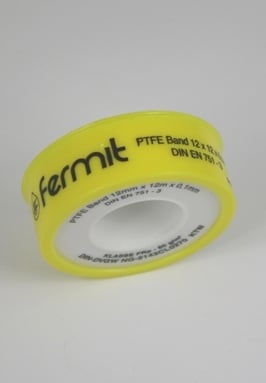 PTFE tape tot 260 graden voor fijne schroefdraad (kleinere waterleiding koppelingen)