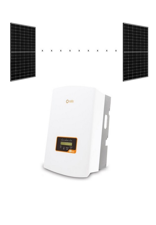 PV-systeem Solis omvormer & 17x JA-Solar 410Wp zwart frame