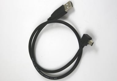 Universele USB <> mini-USB kabel 50cm met haakse mini-USB stekker