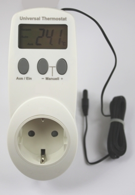 Thermostaat doorvoerstekker voor elektrische verwarming/koeling met sensor aan kabel