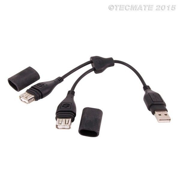 TECMATE OPTIMATE O-110 USB KABEL Y-SPLITTER MET APPLE CODERING