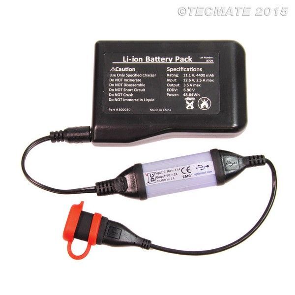 TECMATE OPTIMATE O-103 USB 2.5MM DC STEKKER VOOR VERWARMDE KLEDING TANKTAS
