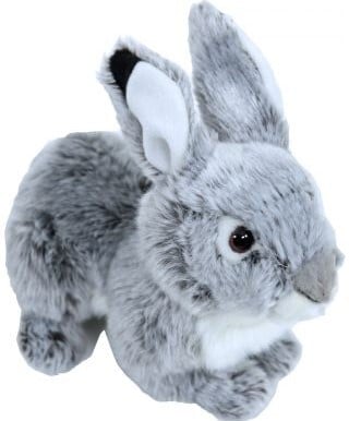 speelgoed konijn wit/grijs  staand of zittend