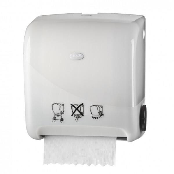 Pearl White Handdoekautomaat Matic handmatige bediening