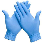 Nitril latex handschoen blauw ongepoederd maat S 100 st.