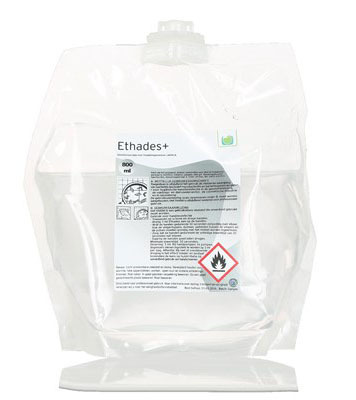 Ethades handdesinfectie spray in pouchzak van 800 ml (8 in doos)