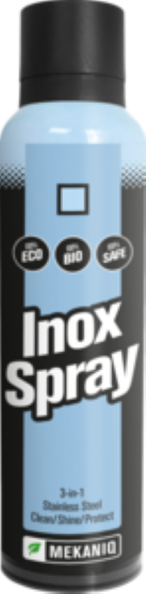 Inox spray gebruiksklare 3-in-1 RVS reiniger 200ml.