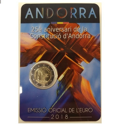Andorra 2 Euro 2018 in coincard