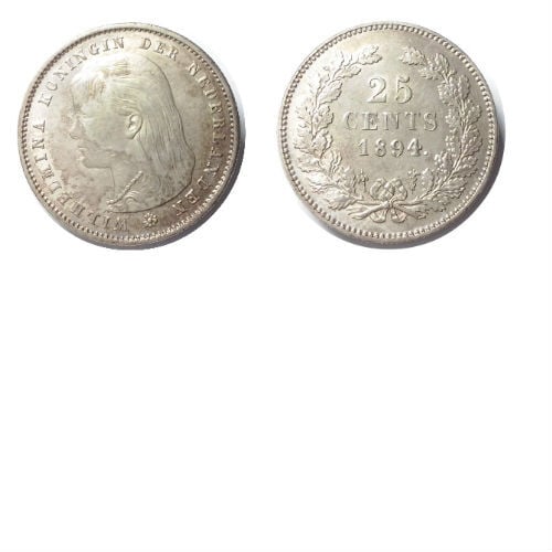 25 cent 1894   Koningin Wilhelmina