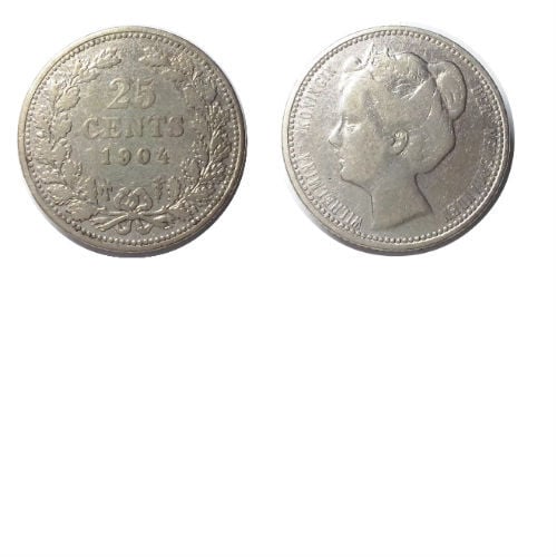 25 cent 1904  Koningin Wilhelmina