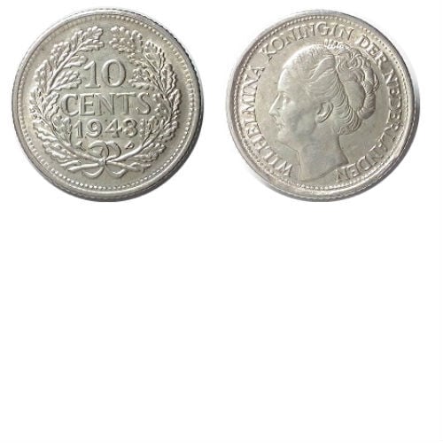 10 cent 1943 PP  Koningin Wilhelmina
