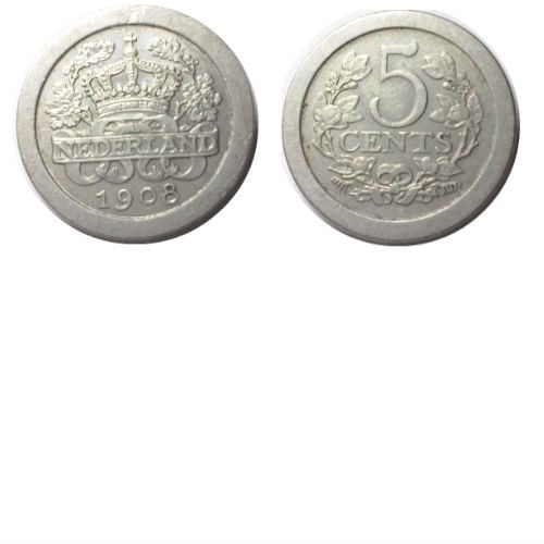 5 cent 1908 Koningin Wilhelmina