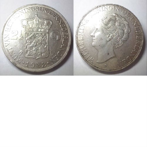 2 1/2 gulden 1932 b Koningin Wilhelmina