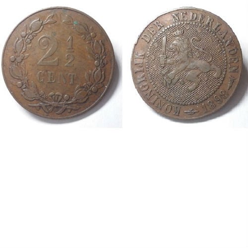 2 1/2 cent 1898 Koningin Wilhelmina