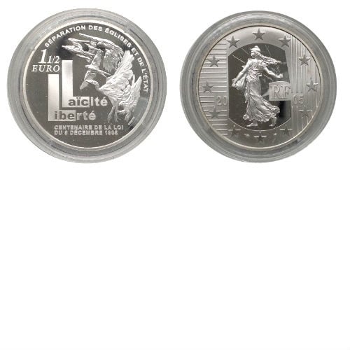 Frankrijk 1&frac12; euro 2005 zilver Proof