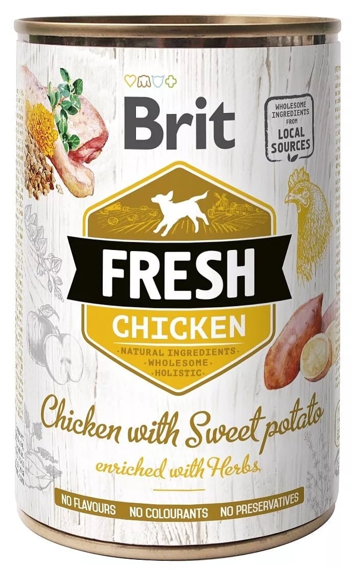 Brit Fresh blik Kip en zoete aardappel 400 gram