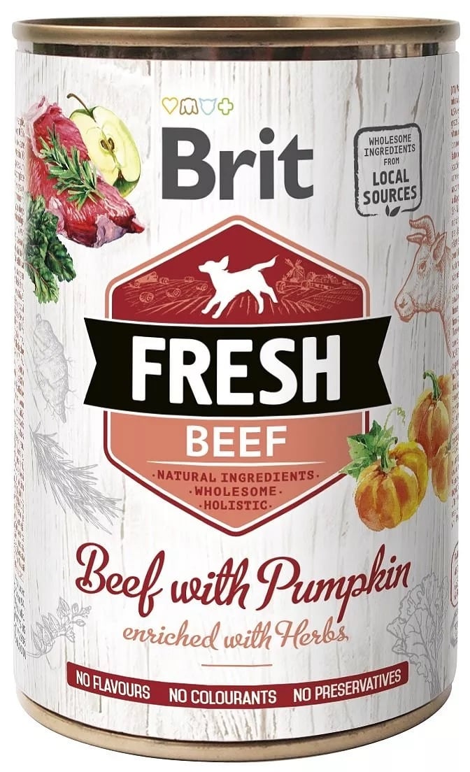 Brit Fresh blik Rund met pompoen 400 gram **tijdelijk niet leverbaar!
