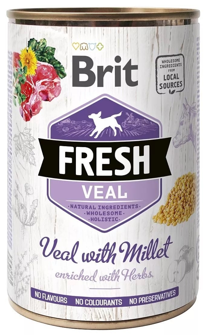 Brit Fresh blik Kalfsvlees met gierst 400 gram ** tijdelijk niet leverbaar