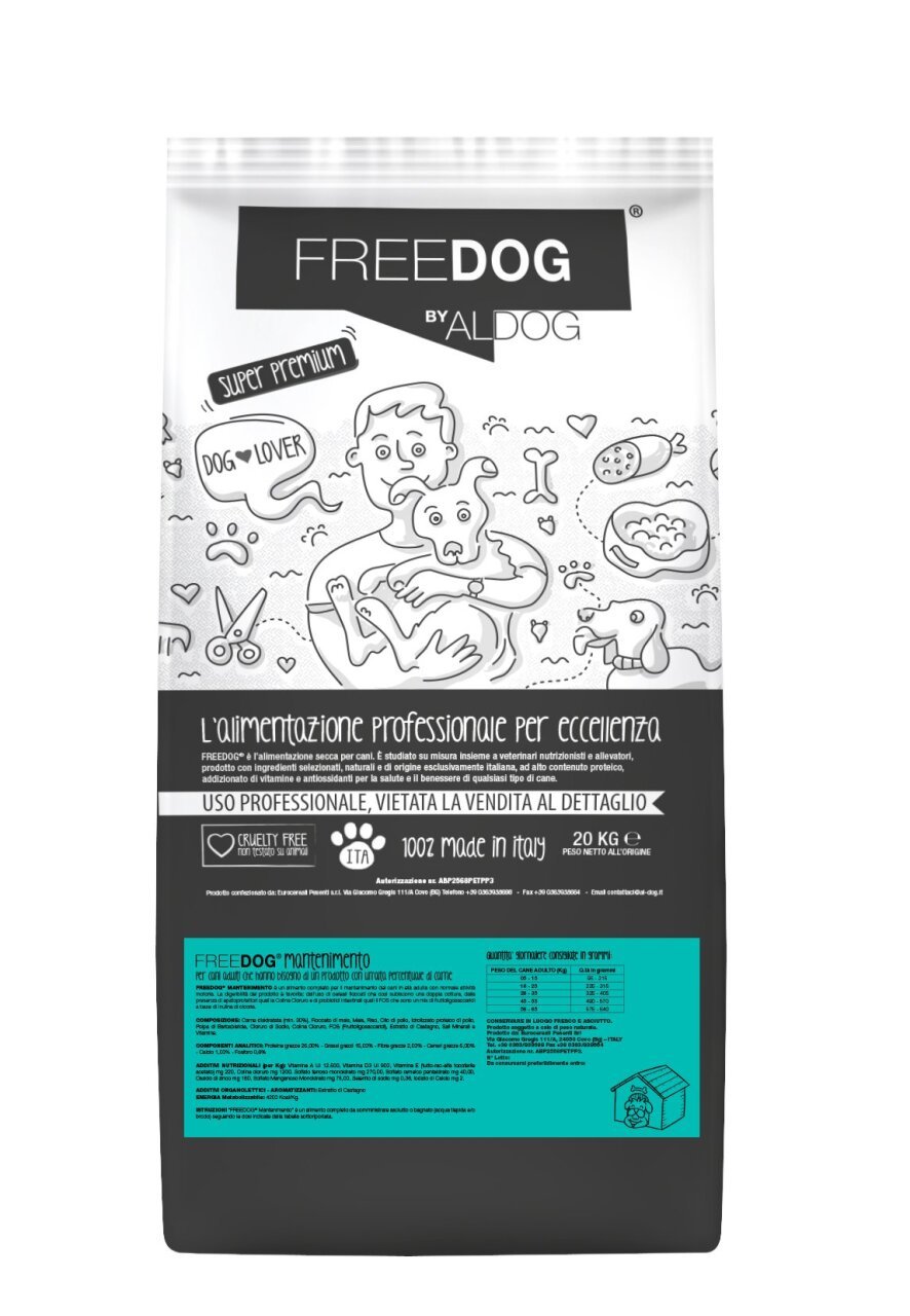 Freedog mantenimento maxi hondenvoer super premium 20kg ** uitverkocht
