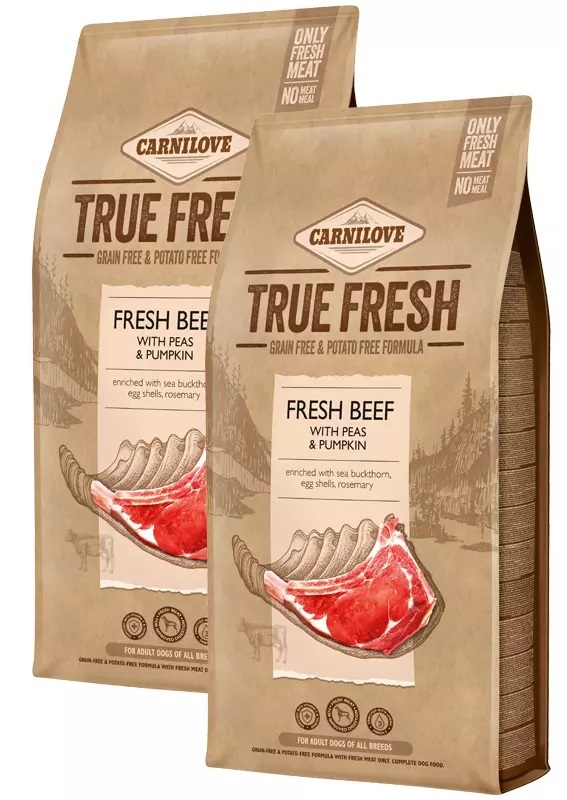 2x 11,4kg economy deal Carnilove True fresh beef