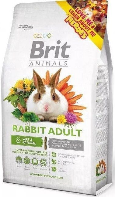 Brit animals Rabbit adult complete 3kg nu €17,95!