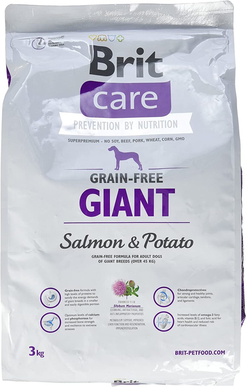 Brit care graanvrij Giant >45kg zalm&aardappel hypo allergeen 3kg