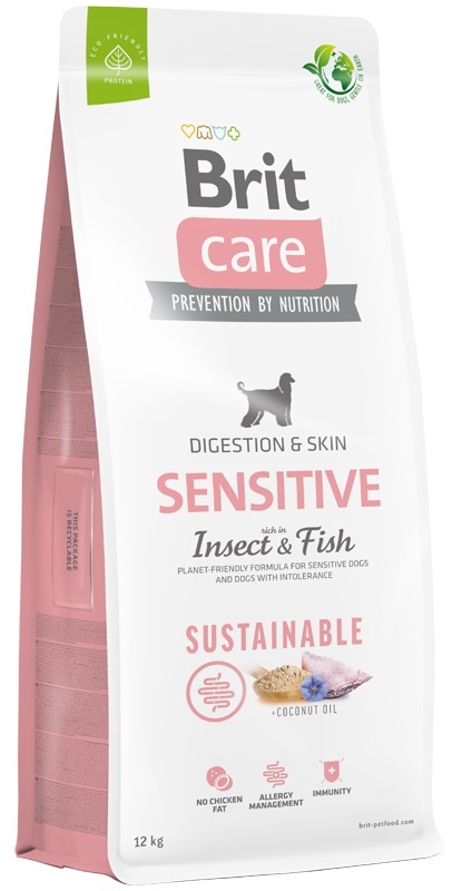 Brit care sustainable insect met vis sensitive 12kg