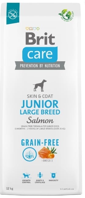 Brit care grainfree junior large breed >25kg zalm 12kg