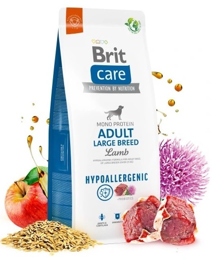 Brit care adult large breed lam en rijst hypoallergenic 12kg (vanaf €5,95)