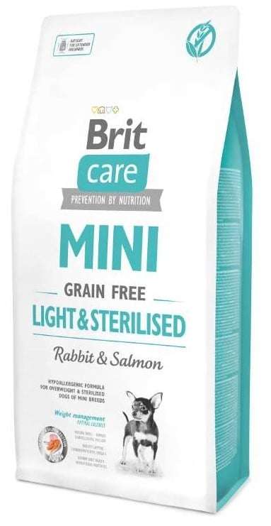 Brit care mini graanvrij Light & Sterilised 7kg