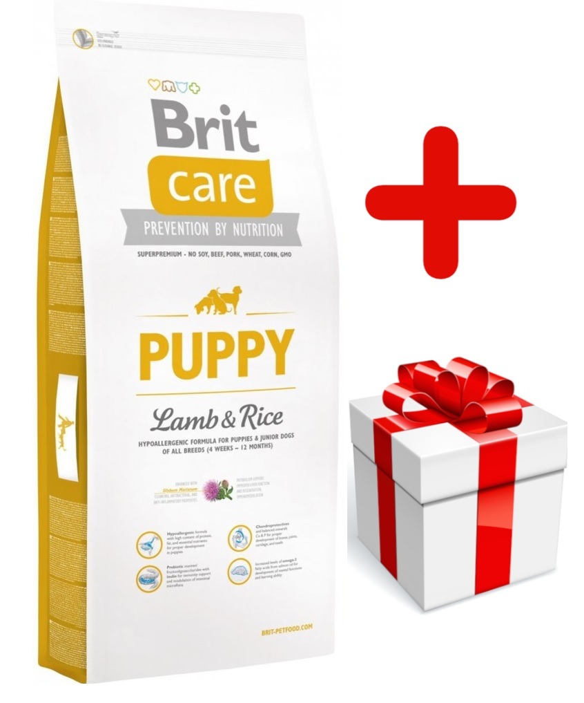 Brit care puppy lam&rijst hypo allergeen 12kg + bonus (vanaf €5,95)