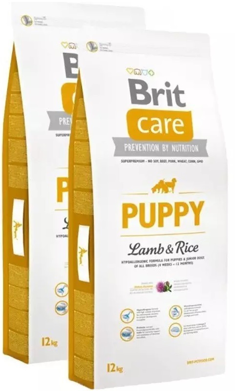 Brit care puppy lam&rijst hypo allergeen 2x12kg dubbelpack