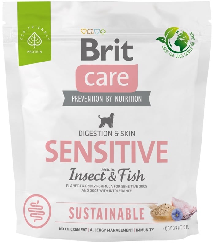 Brit care sustainable insect met vis sensitive 1kg