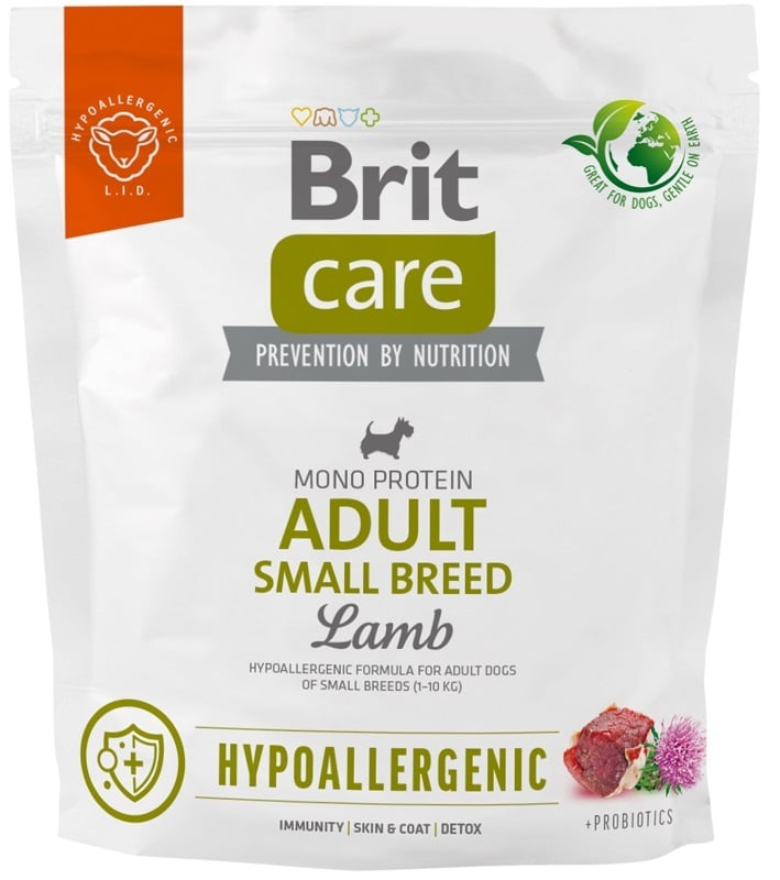 Proefverpakking 1kg brit care adult small breed lam hypoallergenic