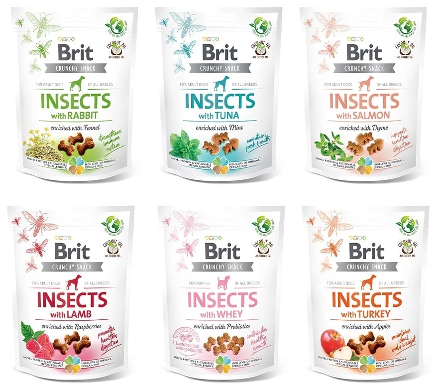Black friday deals : verwenpakket feestdagen Brit insecten hondensnacks 5+1 gratis alle smaken