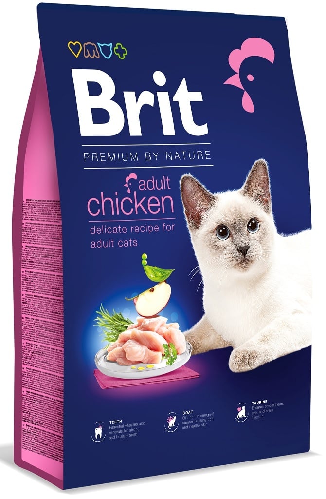 Brit premium by nature cat adult chicken 8kg